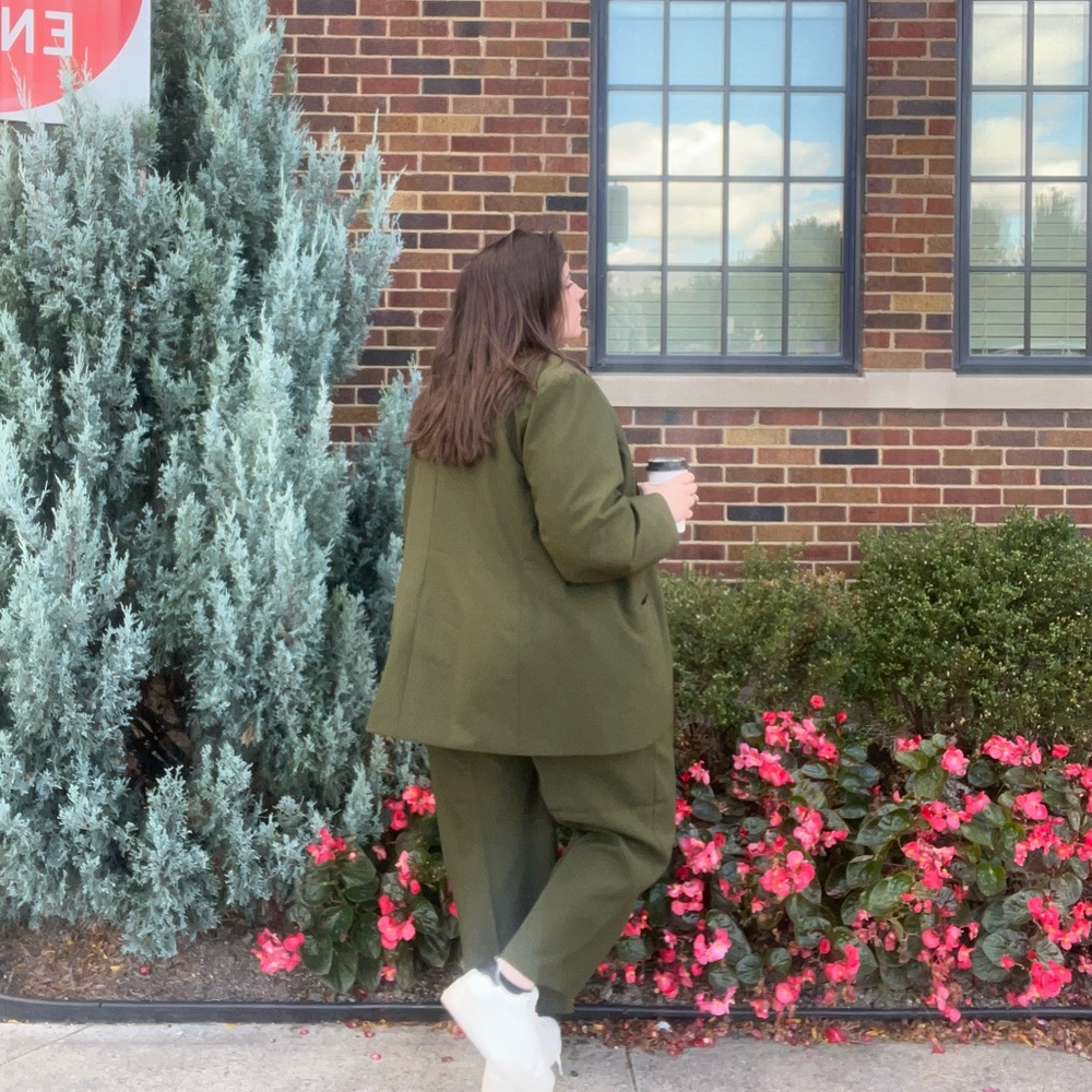 Vintage Green Plus Size Suit